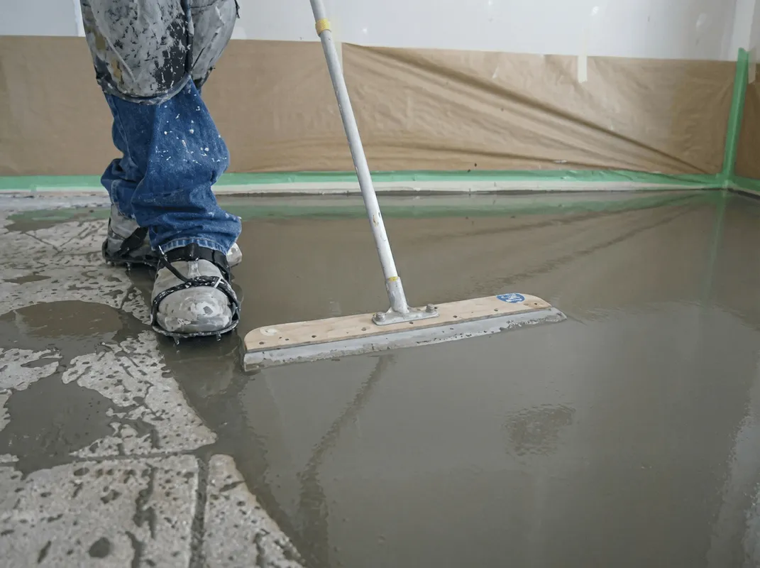 Uneven floor being professionally repaired in Glendale, AZ